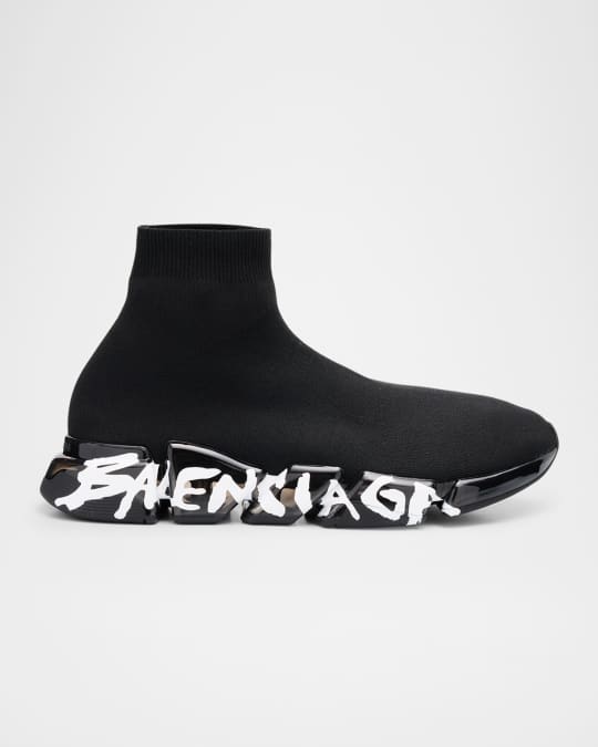 Men's Speed 2.0 Graffiti Clear-Sole Recycled Knit Sneakers