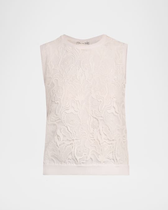 Bellflower Guipure Inset Knit Tank Top