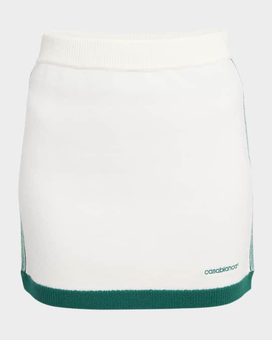 ミニスカート Casablanca SS25 TENNIS SKIRT (WPS25 KW 857 01 WHITE) Knit Tennis Skirt | Casablanca Paris