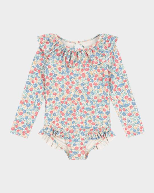 Konges Slojd Girl's Manuca Floral-Print Swimsuit, Size 6M-10 | Neiman ...