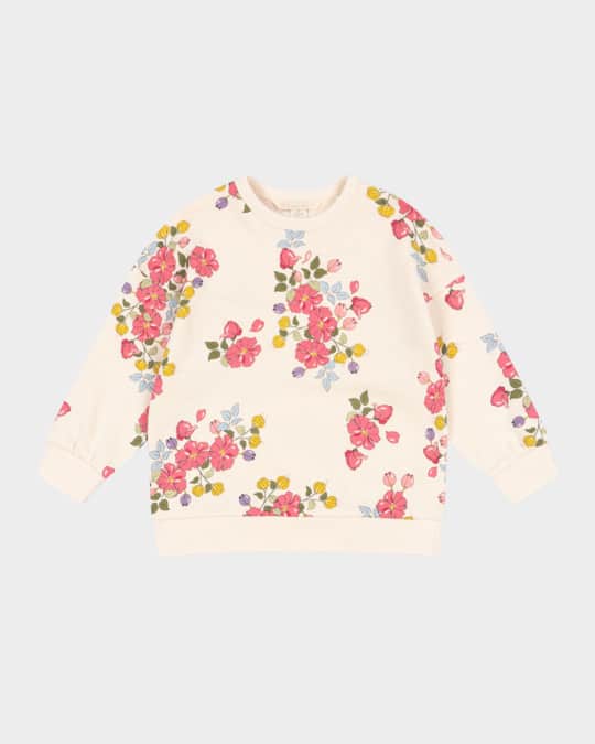 Girl's Loupy Lou Floral-Print Sweatshirt, Size 18M-10