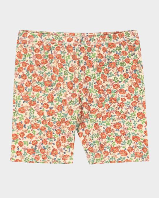 Konges Slojd Girl's Dainty Floral-Print Biker Shorts, Size 9M-10 ...