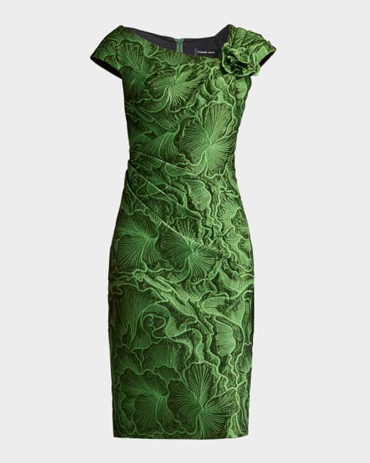 【期間限定】 Jacquard Floral Asymmetric Shoji Tadashi Dress Marcus Neiman | ワンピース