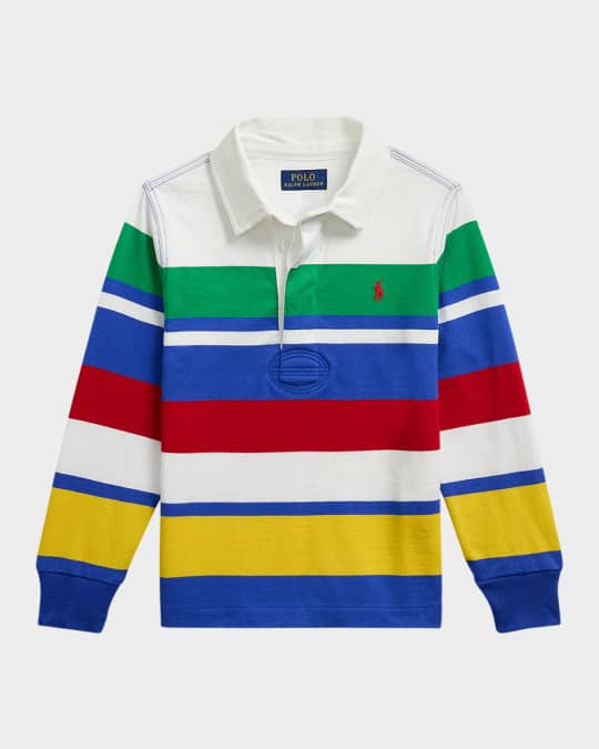 Boy's Striped Rugby Shirt, Size 2-7