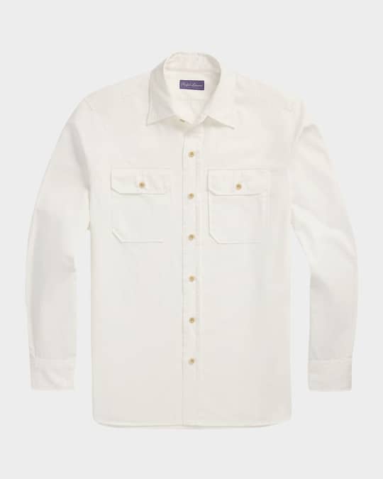 Ralph Lauren Purple Label Men's Chino Twill Casual Button-Down