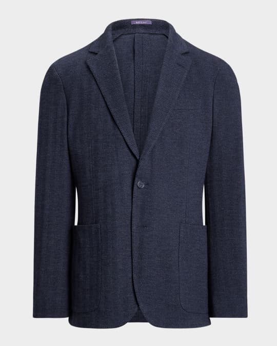 Ralph Lauren Purple Label Men's Hadley Hand-Tailored Herringbone