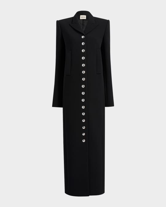 Saphra Single-Breasted Long Coat