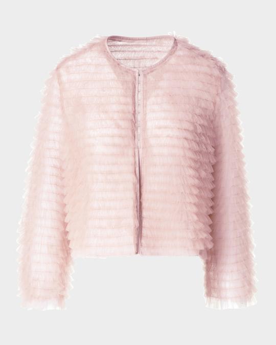 Akris Alida Ruffle Tulle Jacket | Neiman Marcus
