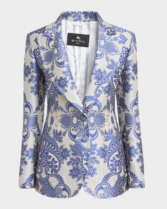 ジャケット・アウター ETRO paisley jacquard tailored jacket Etro Floral Paisley Jacquard Jacket | Neiman Marcus