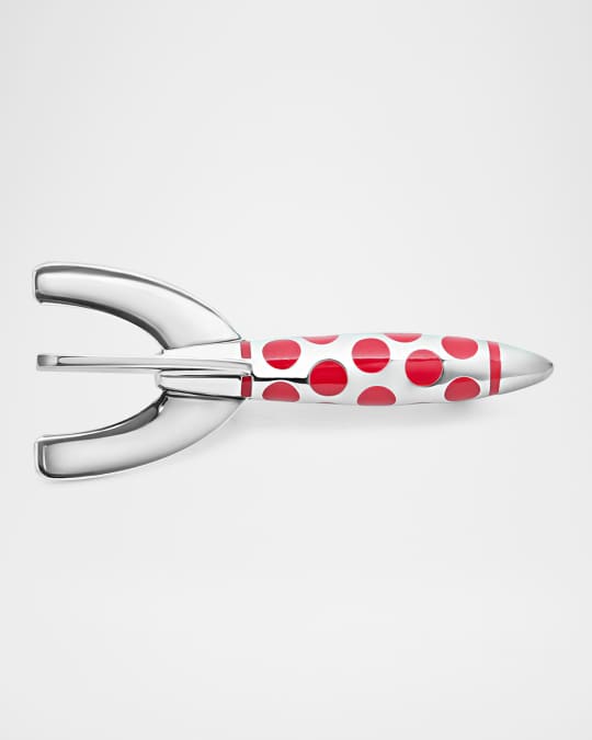 Men's Sterling Silver Anthem Red Enamel Rocket Lapel Pin