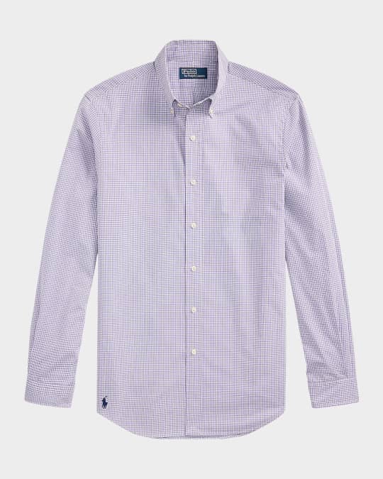 Men's Classic-Fit Check Poplin Sport Shirt