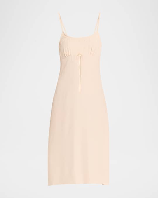Negligee Bow Midi Slip Dress
