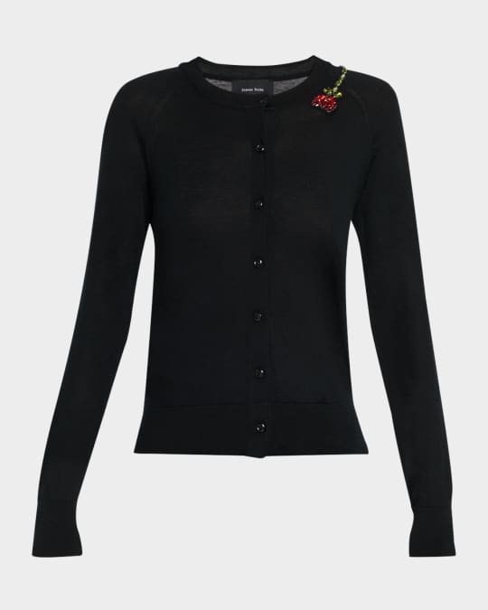 Turbo Crystal Rose Crewneck Cardigan