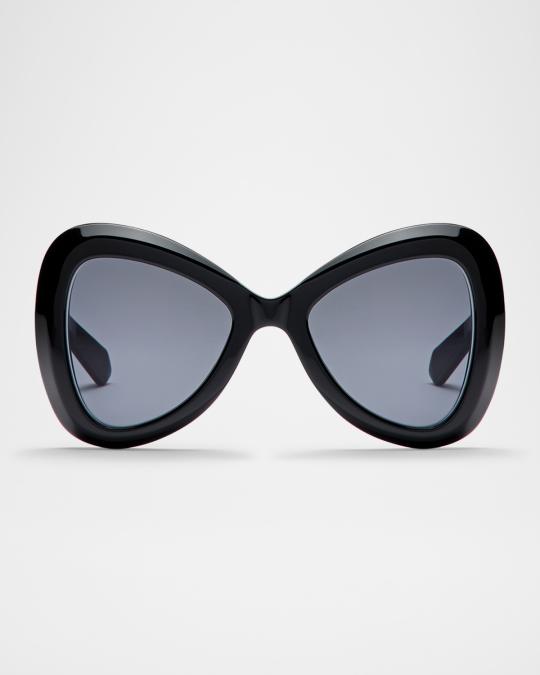 Valentino Garavani Butterfly Acetate Sunglasses | Neiman Marcus display picture 3