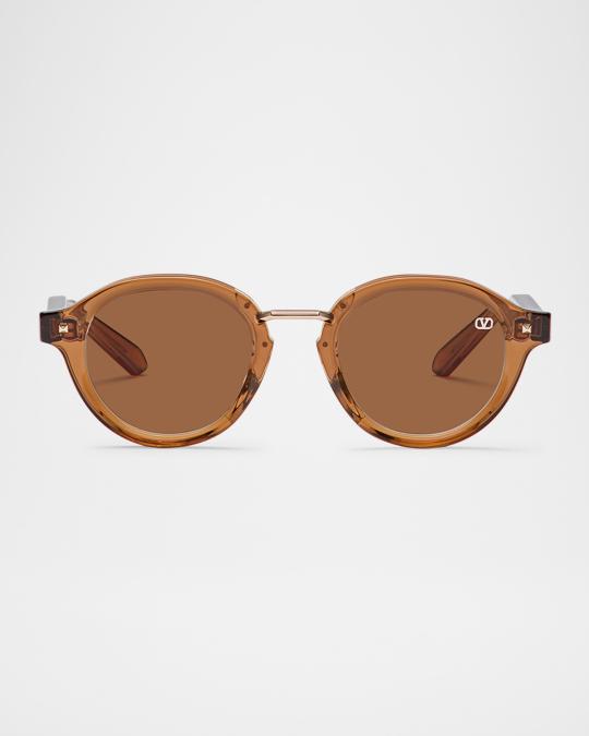 Valentino Garavani V-Essential IV Acetate & Titanium Round  display picture 1