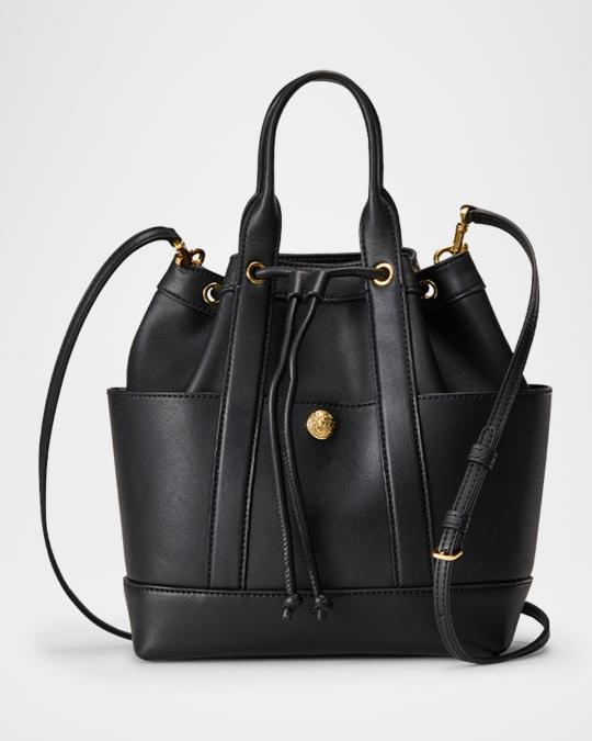 Veronica Beard Goody Drawstring Leather Crossbody Bag | Neiman Marcus