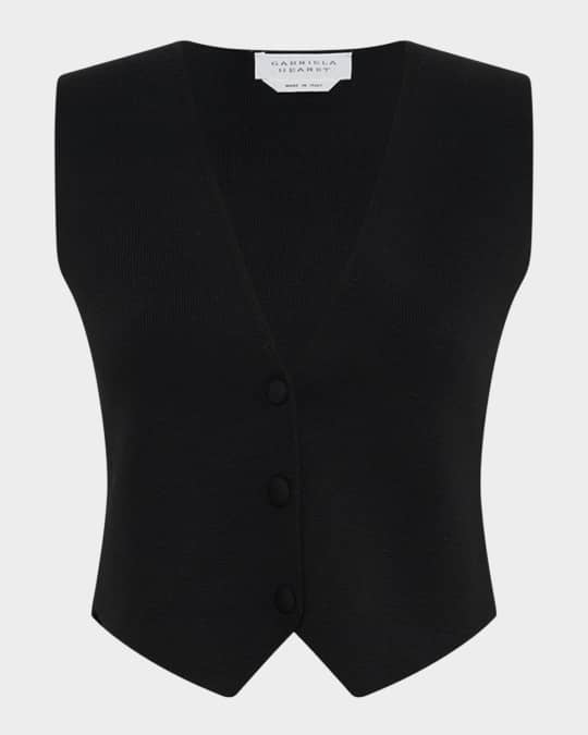 Styx Wool-Cashmere Knit Vest