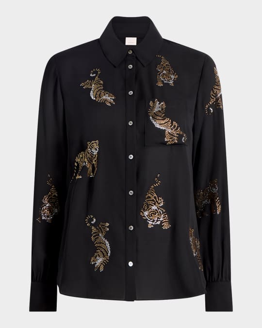 Blanche Le Tiger Long-Sleeve Top