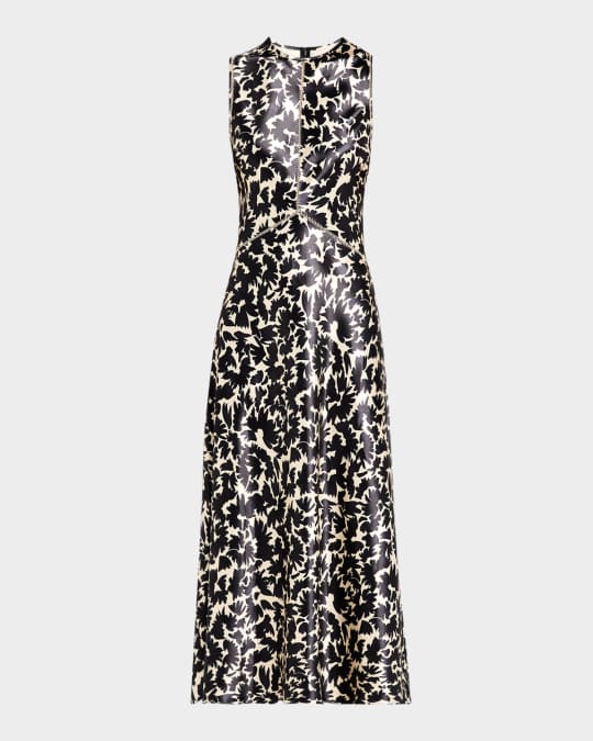 Lisbet Sleeveless Satin Midi Dress