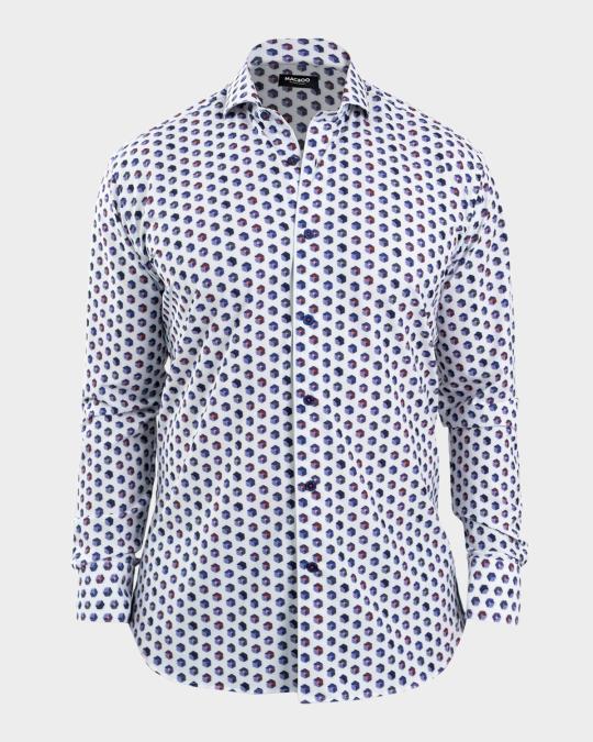 Maceoo Men's Einstein Stretch Cuboid Dress Shirt | Neiman Marcus