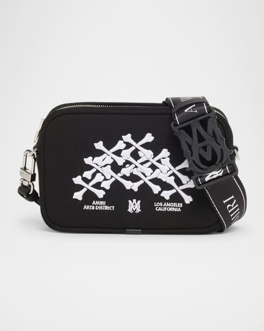 AMIRI ロゴ Bones Stacked クロスボディバッグ 人気 Amiri Men's Bones Stacked Crossbody Bag | Neiman Marcus