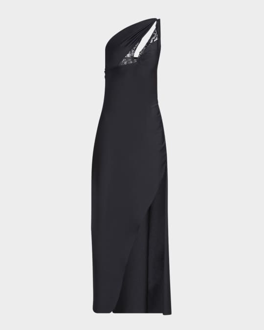 chinese dress ladies Coperni Asymmetric Flower Maxi Dress