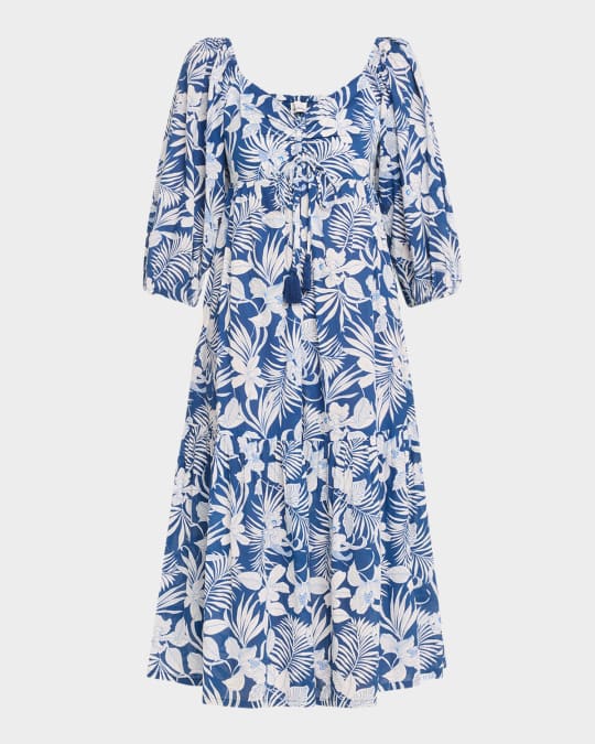 Tommy Bahama Blooms Midi Dress | Neiman Marcus