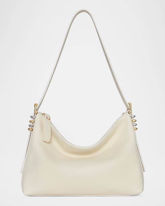Buckle Zip Leather Shoulder Bag