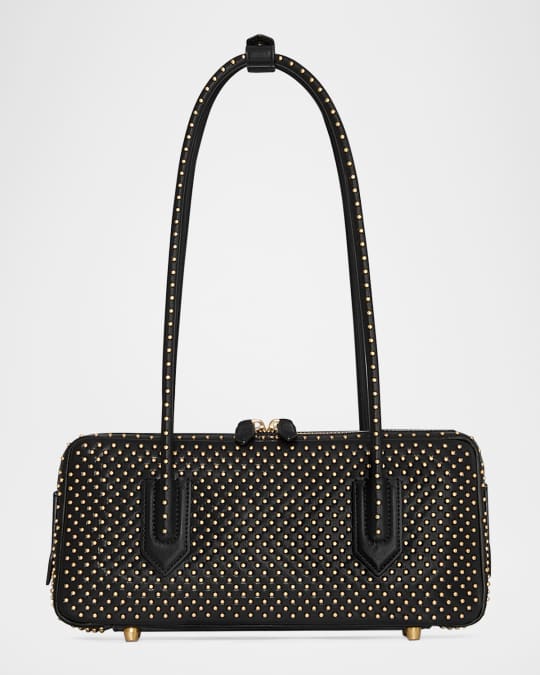 The Brief Studded Leather Shoulder Bag