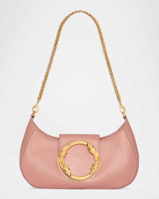 Snake Ring Leather Shoulder Bag