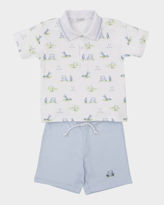Boy's Fairway Foursome Shorts Set, Size 6M-24M