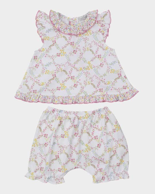 Girl's Garden Trellis Sunsuit Set Mix, Size 0M-9M