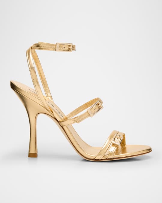 Georgie Metallic Buckles Strappy Sandals