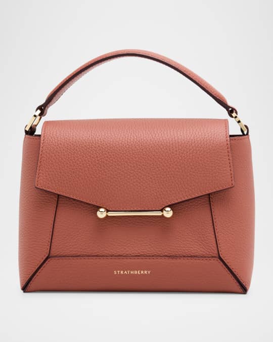 Mosaic Grain Leather Bucket Bag