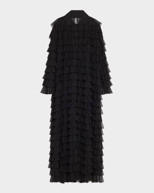 Oversized Allover Ruffle Coat