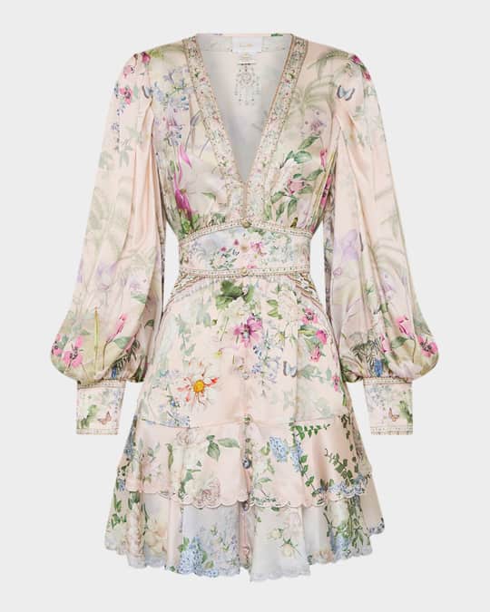 Palacio Playground Button-Front Frill Shirtdress