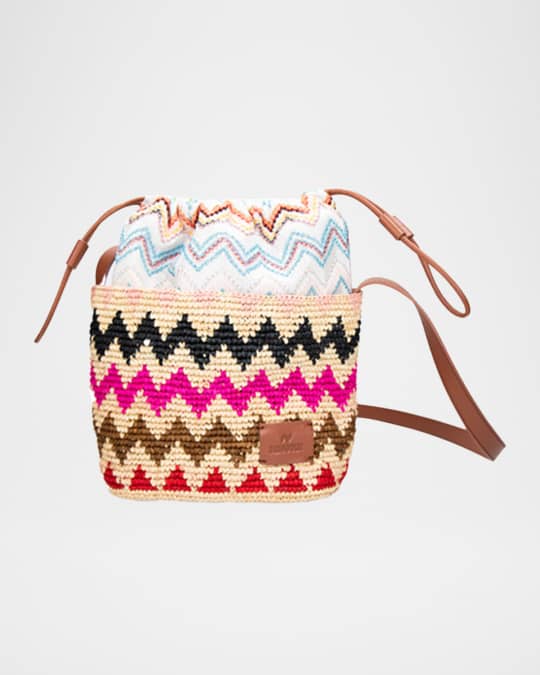 Missoni Small Zig Zag Drawstring Bucket Bag | Neiman Marcus