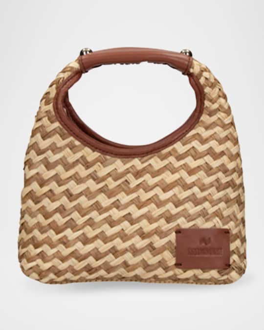 Missoni Small Zig Zag Raffia Hobo Bag | Neiman Marcus