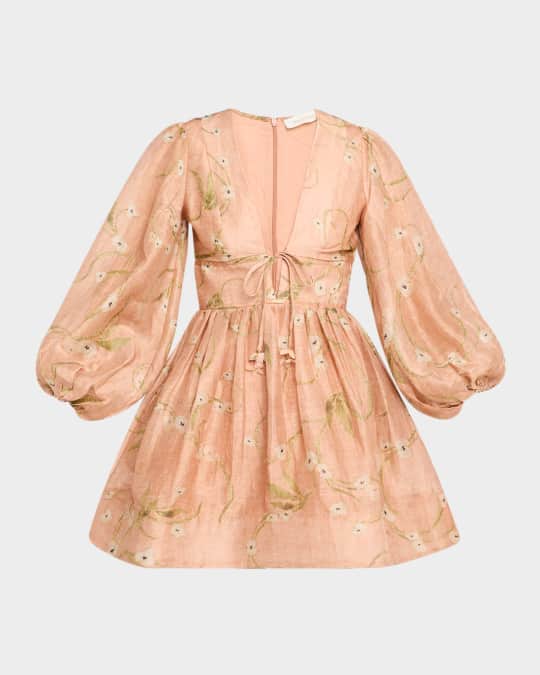 Zimmermann Illuminate Drawn Mini Dress | Neiman Marcus
