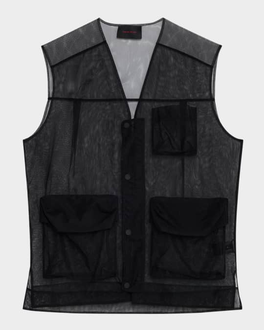Men's Multi-Pocket Sheer Utility Vest