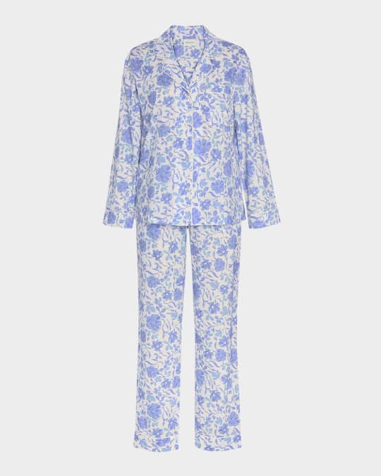 Floral-Print Organic Cotton Poplin Pajama Set