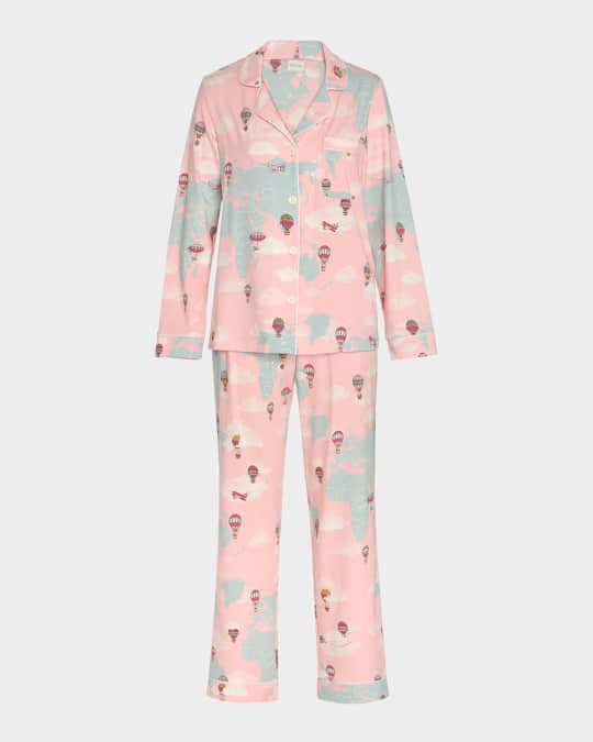 Map-Print Organic Cotton Jersey Pajama Set