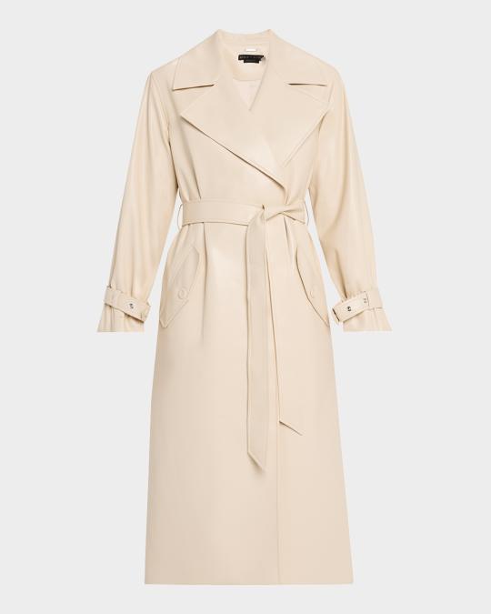 ALICE + OLIVIA Sullivan Vegan Leather Relaxed Maxi Trench Coat | Neiman ...