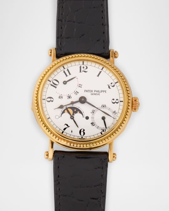 Patek Philippe 18K Yellow Gold Age of the Moon 35mm Vintage 1995 Watch