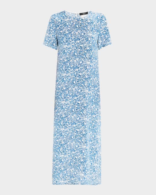 Giudy Abstract-Print Silk Maxi Dress