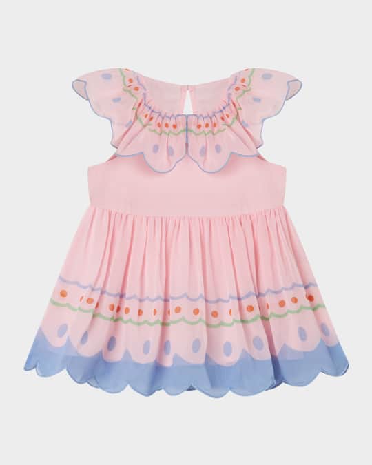 Girl's Ruffle Butterfly Georgette Dress, Size 12M-36M