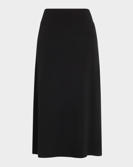 A-Line Jersey Midi Skirt