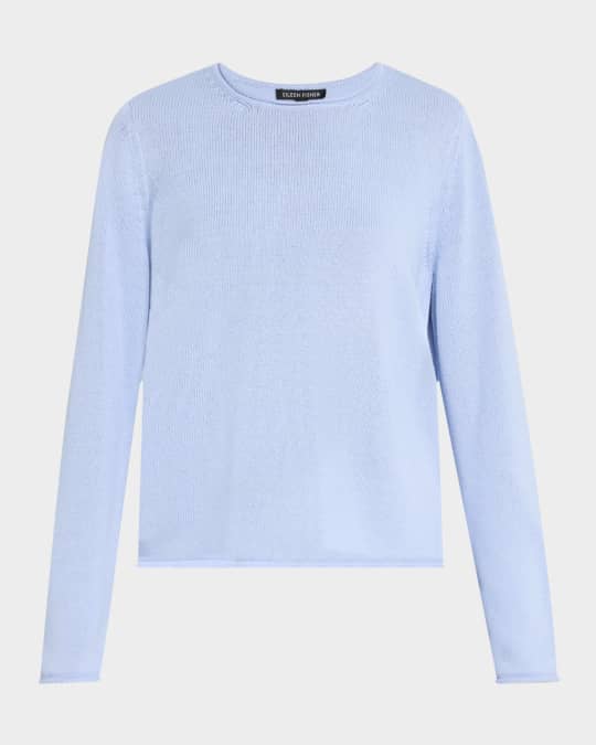Crewneck Organic Cotton-Blend Sweater