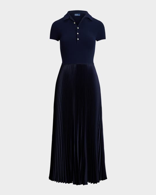 ワンピース Ralph Lauren SS POLO DRES DRESSES KNIT (313 698754 078 078) Polo Ralph Lauren Polo Sweater-Bodice Dress | Neiman Marcus
