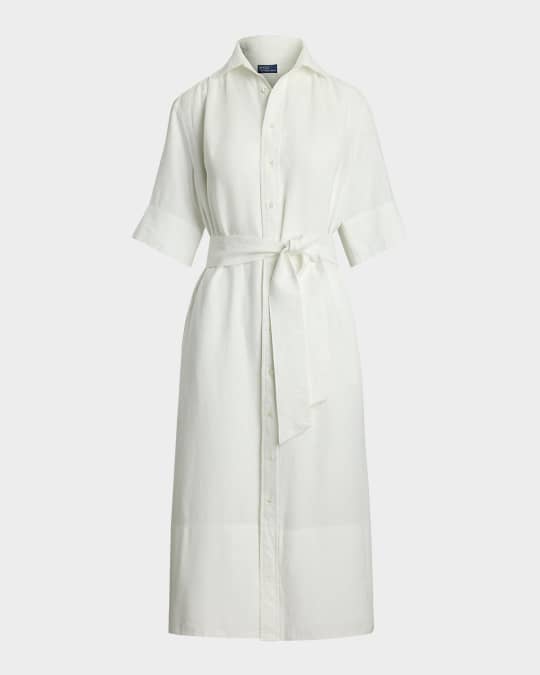 Belted Linen Shirtdress